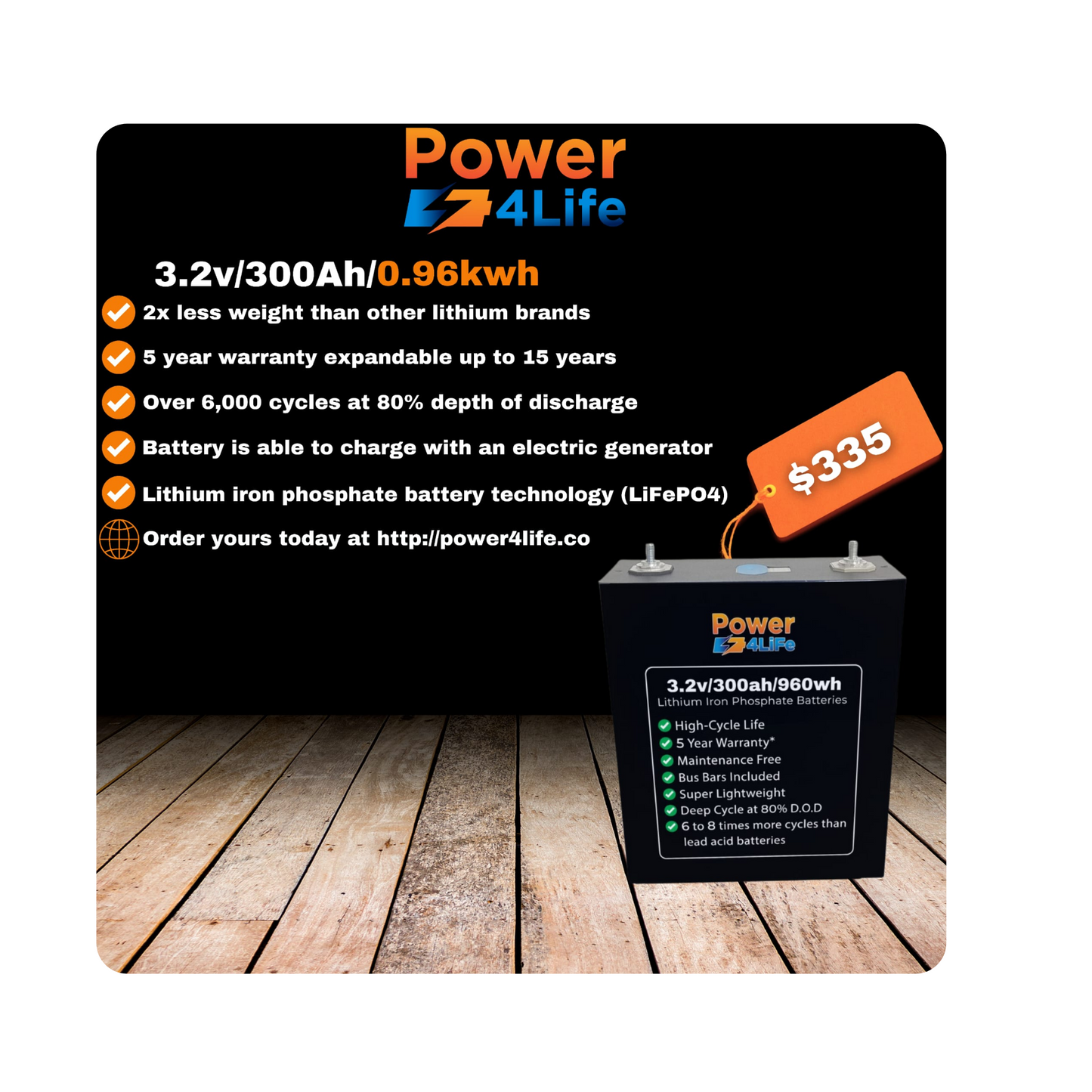 Power4Life 3.2v Raw Grade A Cells with bus-bars included⚡️